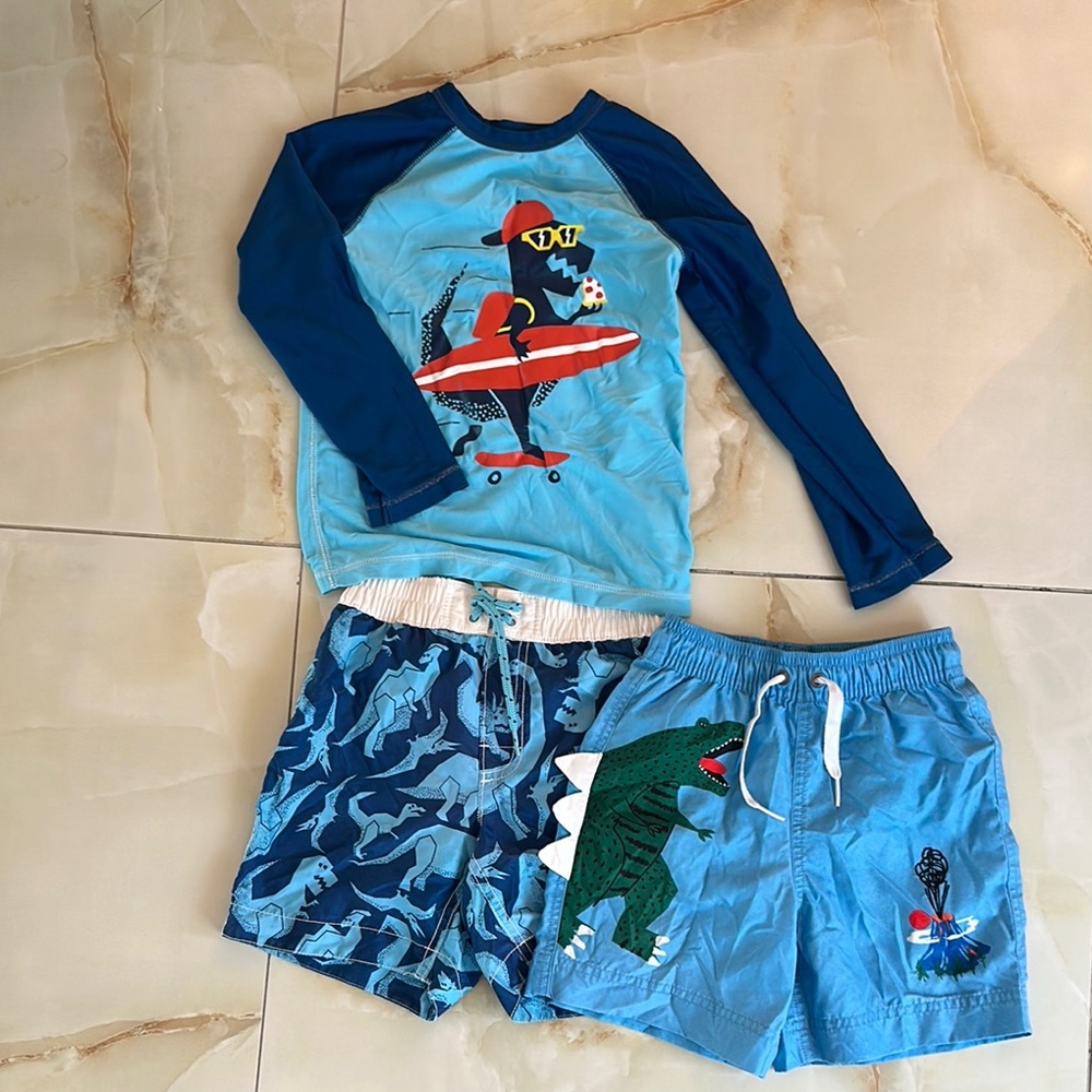 Kids Dinosaur Swim Set - Blue